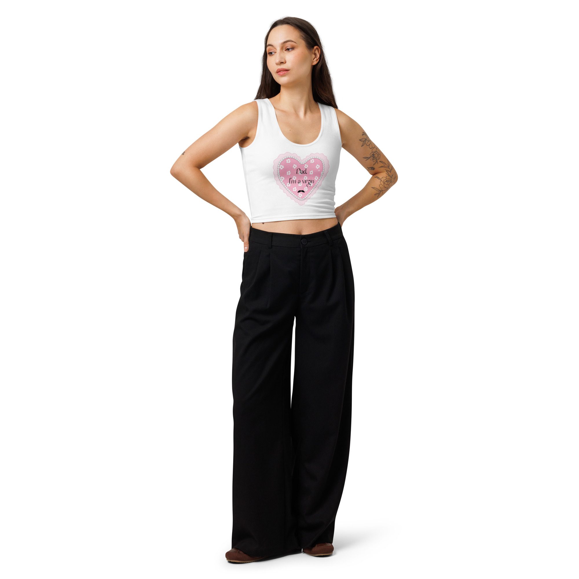 Crop top Dad I'm a virgin - Imagen 3